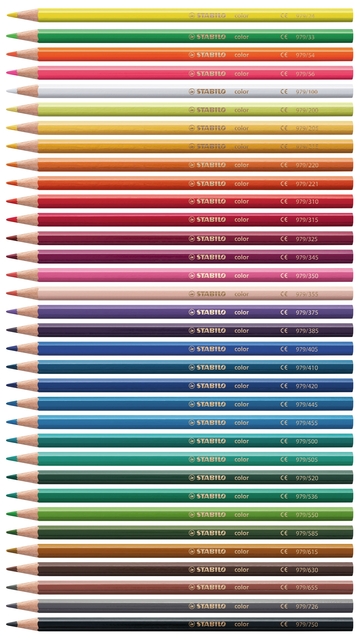Kleurpotloden STABILO 979 color assorti kartonnen etui à 12 stuks