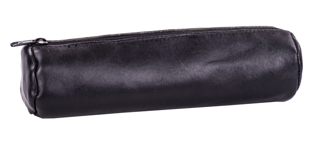 Pennenetui Oxford 22x6cm leer rond zwart