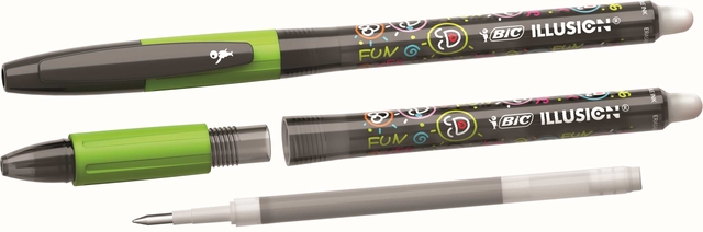 Gelschrijver Bic Gel-ocity illusion medium zwart