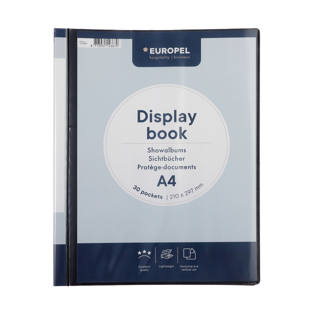 Showmap Europel Frontview A4 30-tassen antraciet