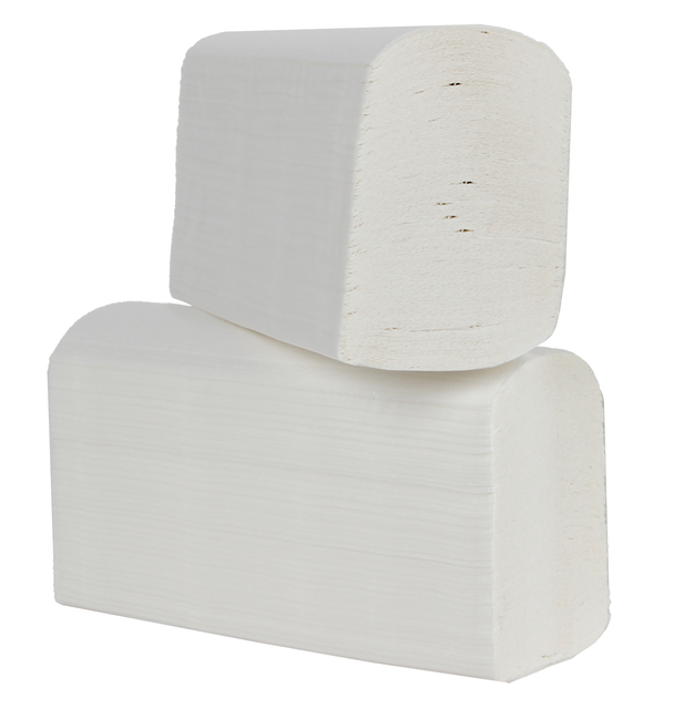 Handdoek Cleaninq H2 i-vouw 2-laags 206x240mm 25x150 vel wit