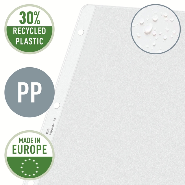 Showtas Leitz Premium copy safe 0.13mm PP A3 landscape transparant 50 stuks