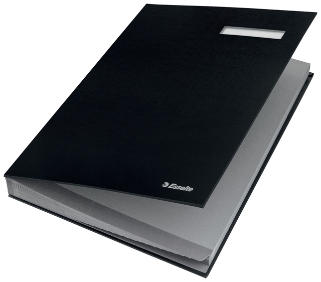 Vloeiboek Esselte 6210 karton 20 tabbladen zwart