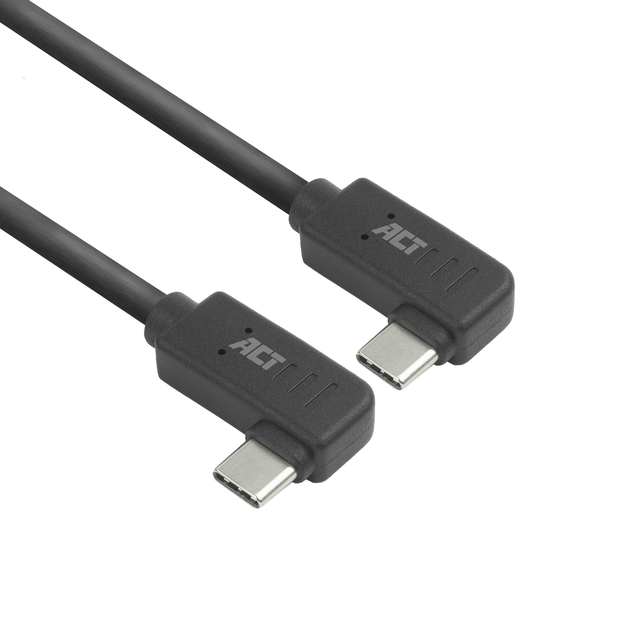 Kabel ACT USB-C hoek links/rechts 10Gbps 2m