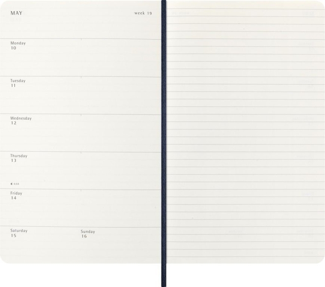 Agenda 2027 Moleskine 12M Planner Weekly 7dagen/1pagina large sc sapphire blue