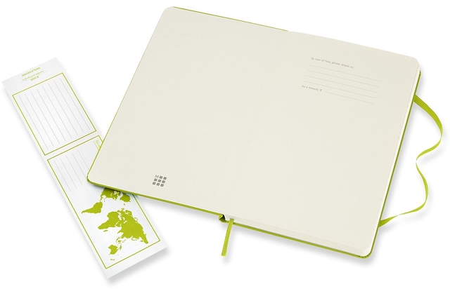 Notitieboek Moleskine large 130x210mm lijn hard cover lemon green