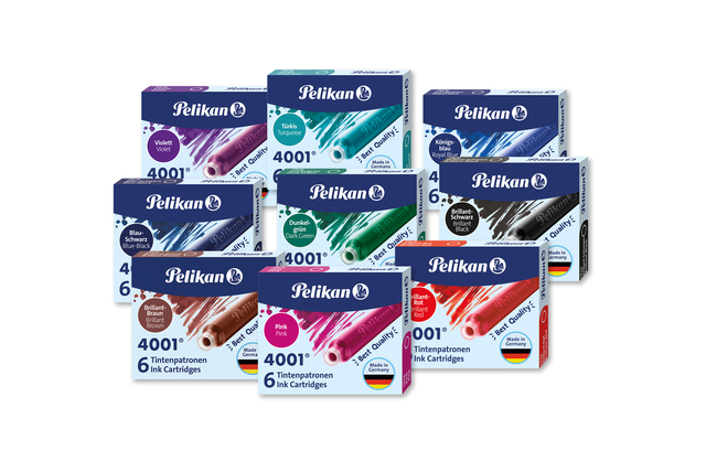 Inktpatroon Pelikan 4001 koningsblauw 6 stuks