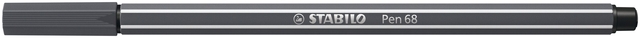 Viltstift STABILO Pen 68/97 medium diepkoud grijs