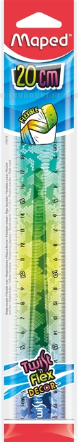 Liniaal Maped Twist 'n Flex Decor Animals 20cm assorti display à 20st