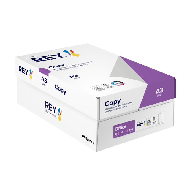 Kopieerpapier Rey Copy A3 80gr wit 500 vel