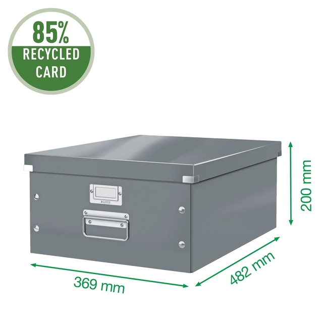 Opbergdoos Leitz Click & Store WOW groot 350x188x450mm wit