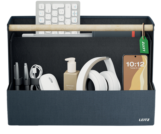 Bureau organizer Leitz draagbaar gestoffeerd donkergrijs