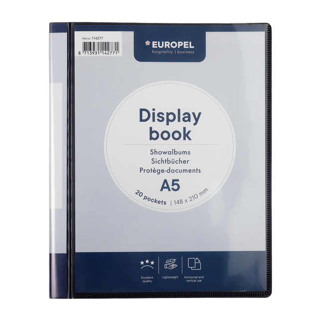 Showmap Europel Frontview A5 20-tassen antraciet