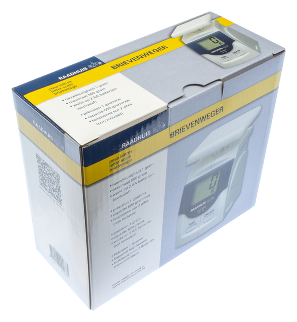 Briefweger Raadhuis tot 500 gram kunststof wit