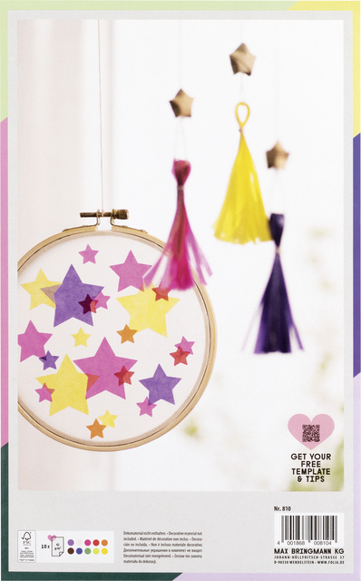 Transparant papier Folia 18.5x29.7cm 42gr 10 vel 10 kleuren