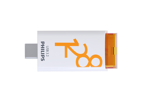 USB stick 3.2 Philips Click USB-C 128GB oranje