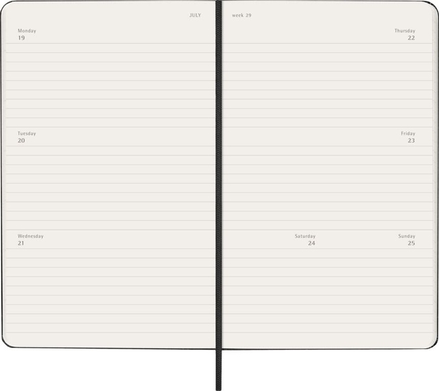 Agenda 2027 Moleskine 12M Planner Weekly 7dagen/2pagina's large hc black