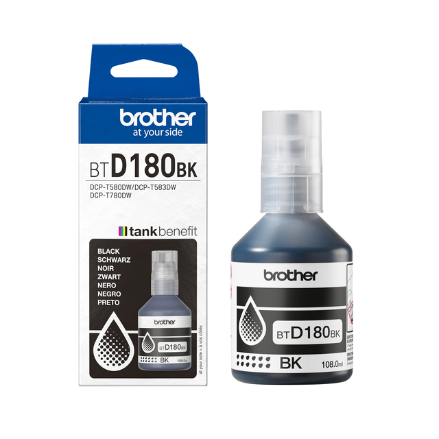 Navulinkt Brother BT-D180BK zwart