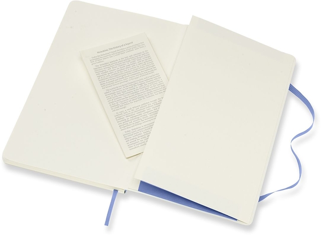 Notitieboek Moleskine large 130x210mm lijn soft cover hydrangea blue