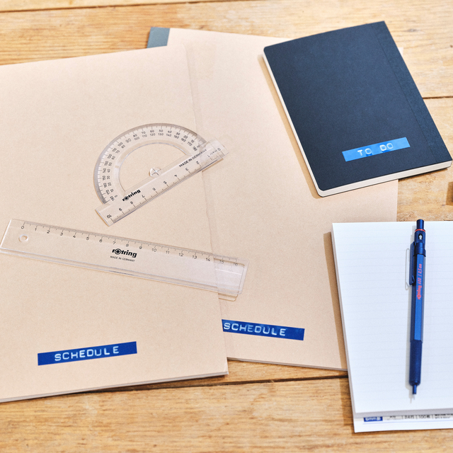 Lettertang Dymo Omega embossing blauw