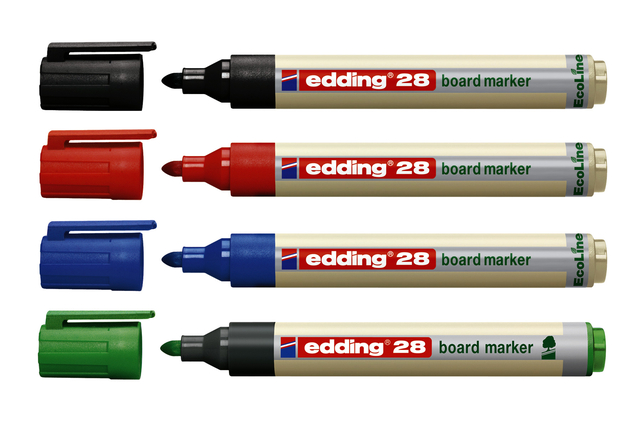 Whiteboardmarker edding 28 EcoLine rond 1.5-3mm blauw