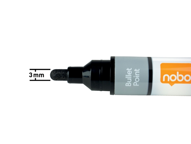 Whiteboardmarker Nobo Liquid ink rond assorti 3mm 4st