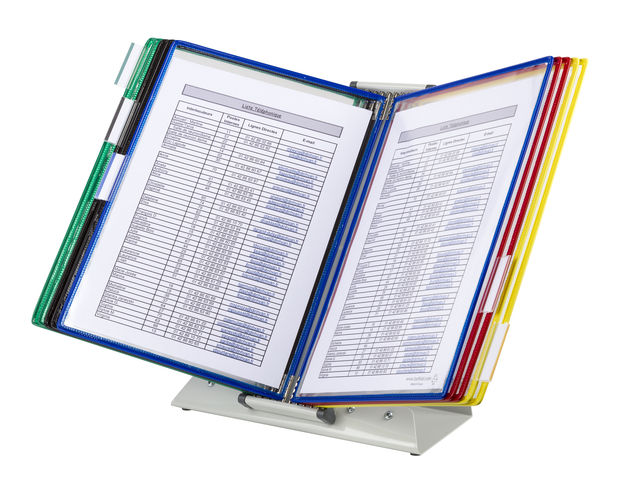 Zichtpanelensysteem bureau Tarifold metaal A4 met 10-tassen assorti