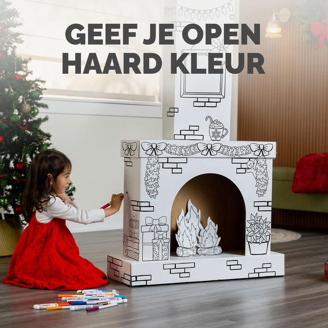 Kartonnen Openhaard XL Bankers Box Play inkleurbaar