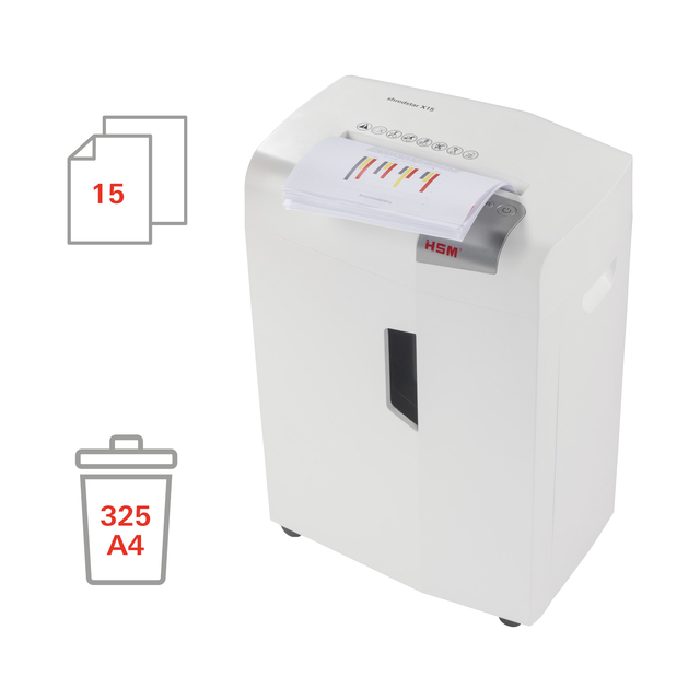 Papiervernietiger HSM shredstar X15 snippers 4x37mm