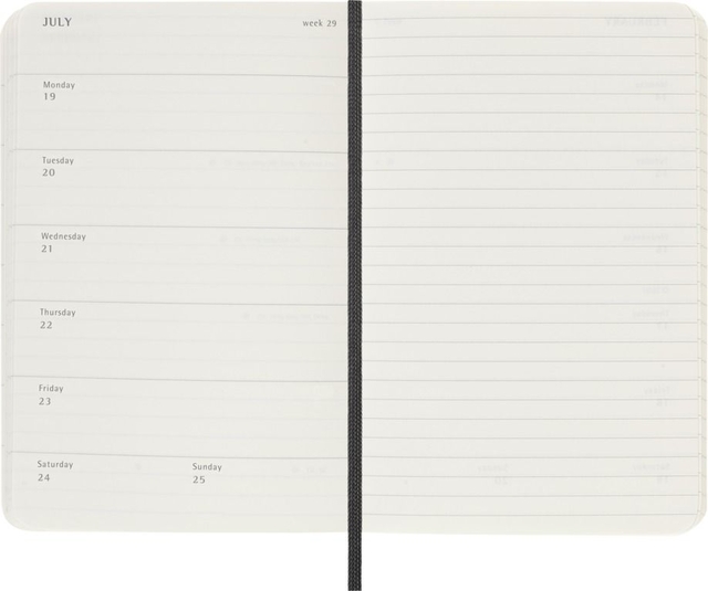 Agenda 2027 Moleskine 12M Planner Weekly 7dagen/1pagina pocket sc black