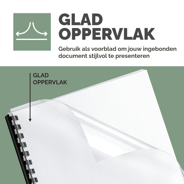 Voorblad Fellowes A4 PVC 300micron recycled 100 stuks