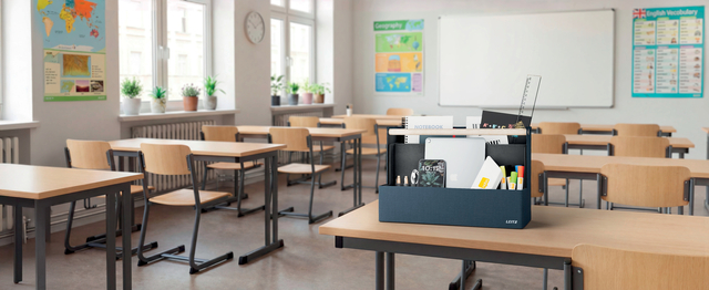 Bureau organizer Leitz draagbaar gestoffeerd donkergrijs