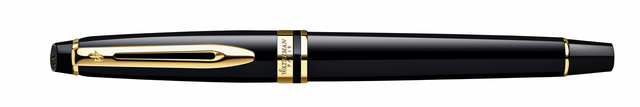 Rollerpen Waterman Expert black lacquer GT fijn