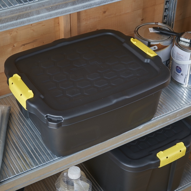 Opbergbox Bankers Box 24 liter met handgrepen robuust zwart