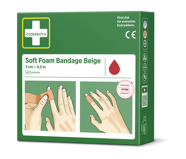 Bandage Cederroth Soft Foam 3cmx4,5m beige