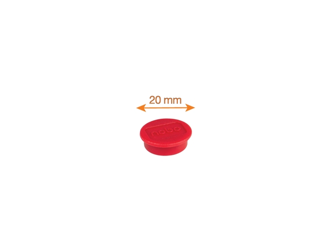 Magneet Nobo 38mm rood 4 stuks