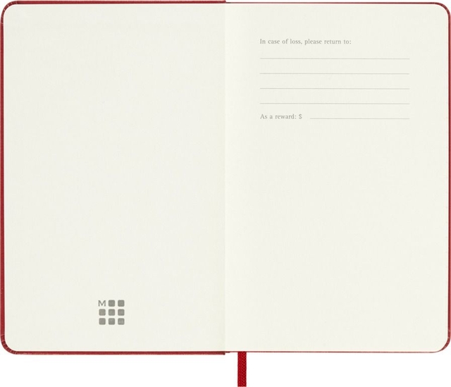 Agenda 2027 Moleskine 12M Planner Weekly 7dagen/1pagina pocket hc scarlet red