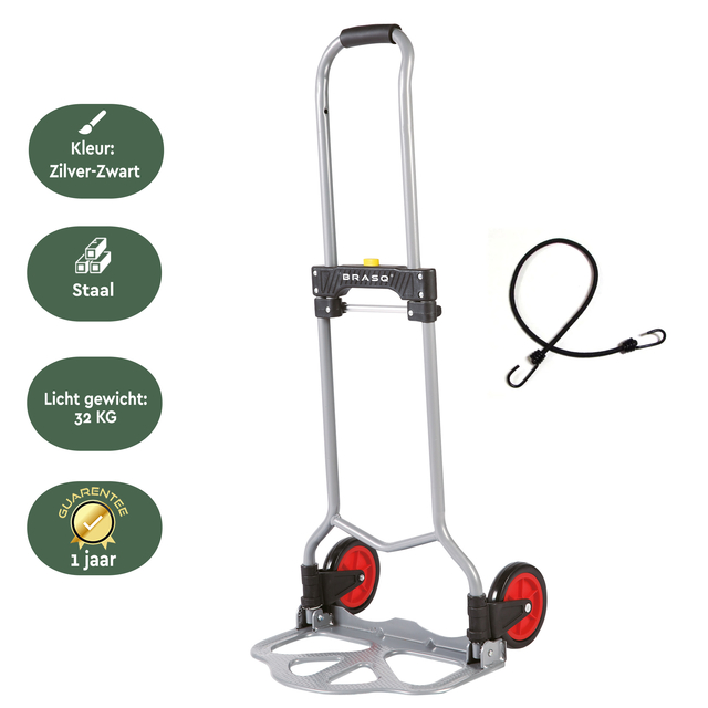 Steekwagen BRASQ Inklapbaar HT60 incl. bagagespin 60Kg