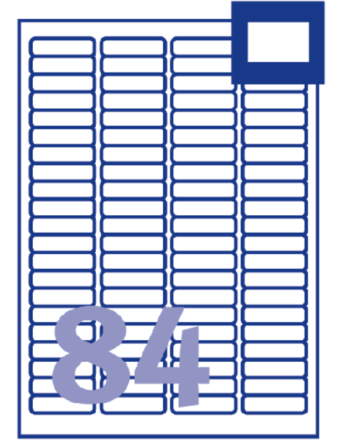 Etiket Avery J8656-25 46x11.1mm wit 2100 stuks