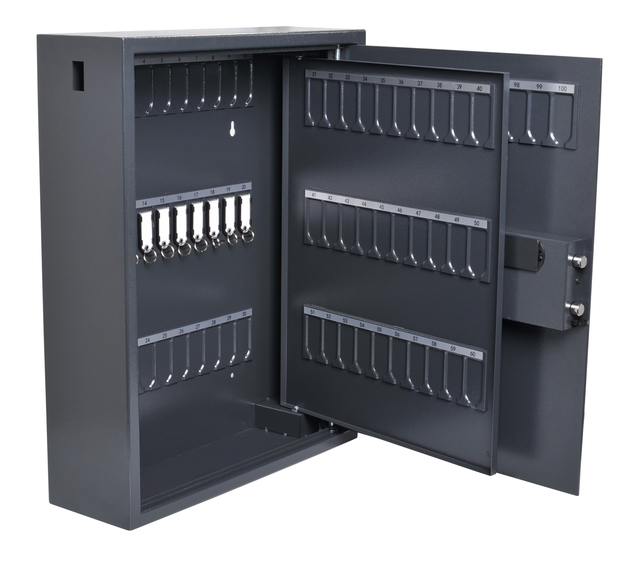 Sleutelkast Pavo High security Magnettag met fingerprintslot 100 haken 600x480x150mm