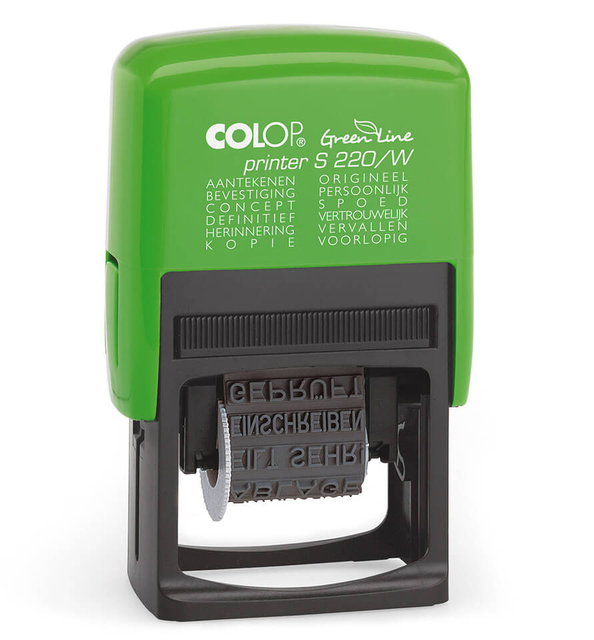 Tekststempel Colop Printer S 220/W Green Line 12 teksten
