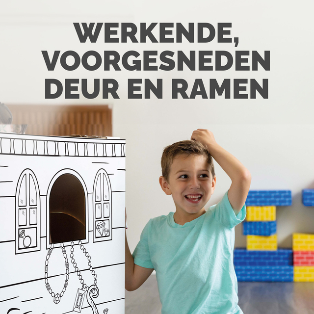 Kartonnen Piratenschip XL Bankers Box Play inkleurbaar