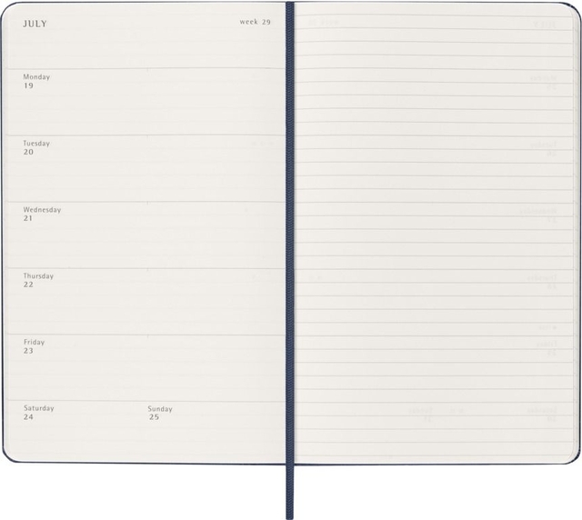 Agenda 2027 Moleskine 18M Planner Weekly 7dagen/1pagina large hc sapphire blue