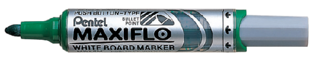 Whiteboardmarker Pentel MWL5M Maxiflo rond 3mm groen