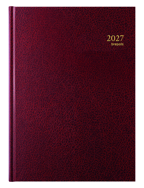 Agenda 2027 Brepols Bremax Santex A4 1dag/1pagina 4 kolommen bordeaux