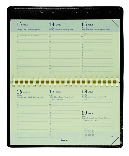 Agenda 2027 Brepols Omniplan Calpe 7dagen/2pagina's spiraal zwart