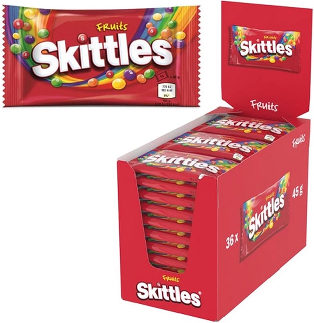 Snoep Skittles fruit doos 36 stuks