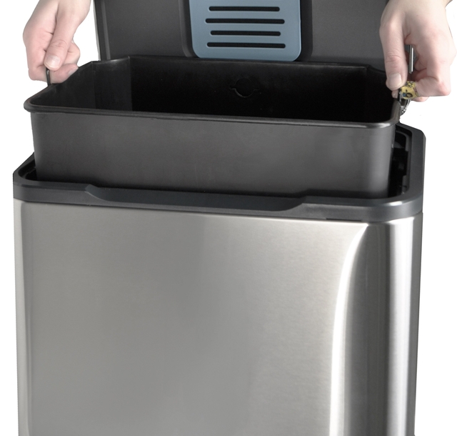 Pedaalemmer Desq 40 liter rvs zilver