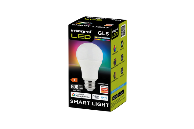 Ledlamp Integral E27 2700-6500K Smart RGBW 8.5W 806lumen
