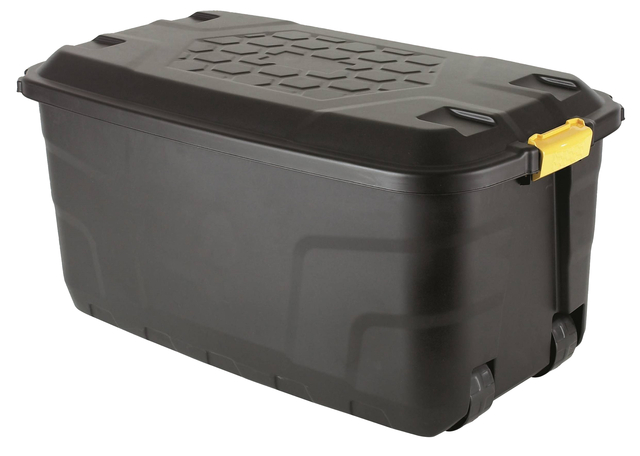 Opbergbox Bankers Box 110L met wielen robuust zwart